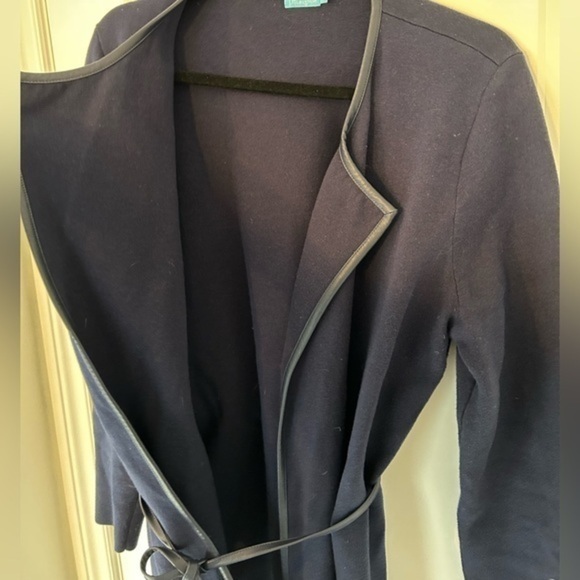 J. McLaughlin Navy Sweater with Tie (large) - Picture 5 of 5